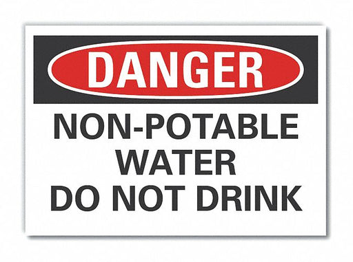 Danger Sign 7 inx10 in Non-PVC Polymer
