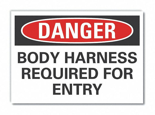 Danger Sign 7 in x 10 in Non-PVC Polymer