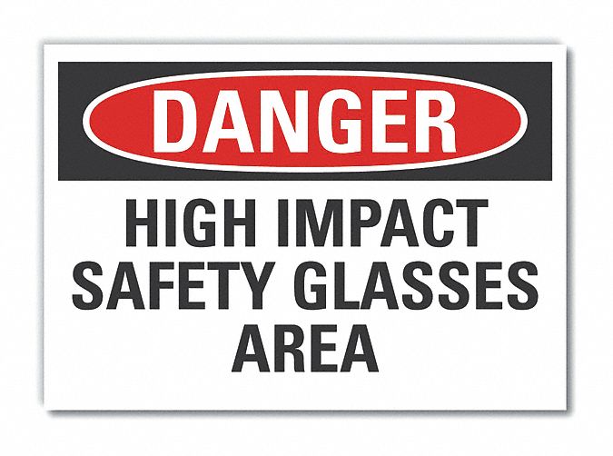 Danger Sign 7 in x 10 in Non-PVC Polymer