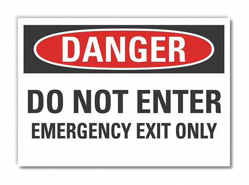 Danger Sign 7 in x 10 in Non-PVC Polymer