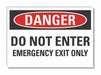 Danger Sign 10 x 14 in Non-PVC Polymer