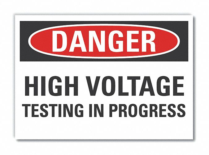 High Voltage Danger Lbl 3.5x5in Polyest