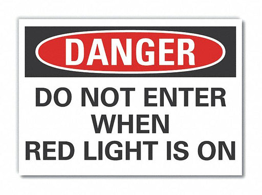 Danger Sign 10inx14in Non-PVC Polymer