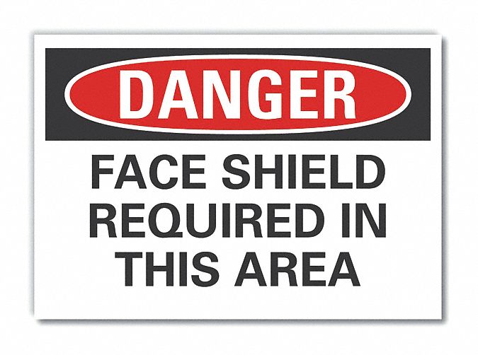Face Mask Danger Lbl 10x14in Polyester