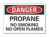 Propane Danger Label 7inx10in Polyester
