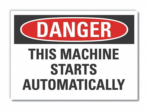 Danger Sign 7 in x 10 in Non-PVC Polymer