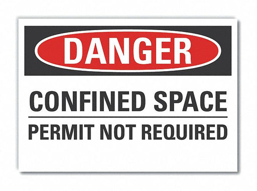 Danger Sign 7 inx10 in Non-PVC Polymer