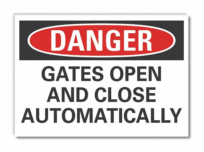 Danger Sign 7 in x 10 in Non-PVC Polymer