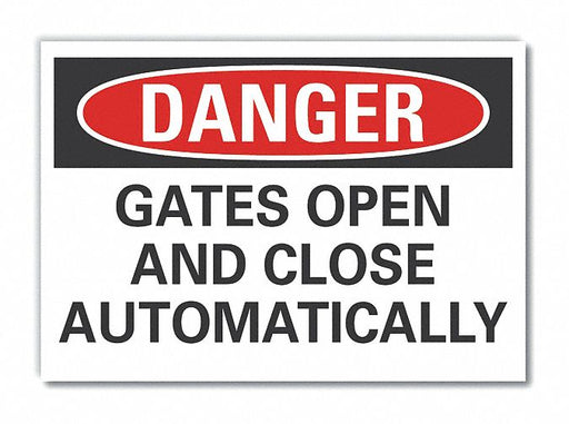 Danger Sign 10 x 14 in Non-PVC Polymer