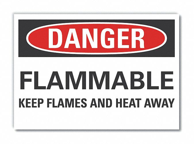Flammable Mtrl Danger Lbl 3.5x5in