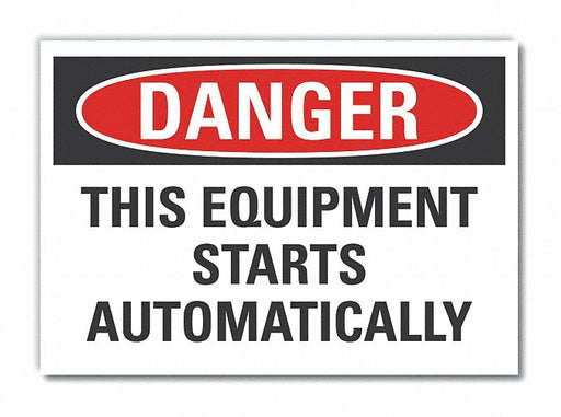 Danger Sign 7 in x 10 in Non-PVC Polymer
