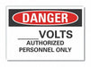 Danger Sign 7 in x 10 in Non-PVC Polymer