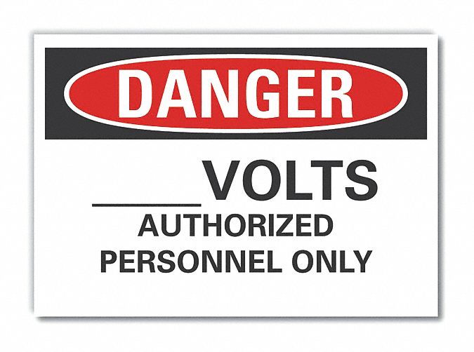 Voltage Danger Lbl 10inx14in Polyester