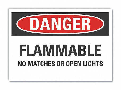 Danger Sign 7 in x 10 in Non-PVC Polymer