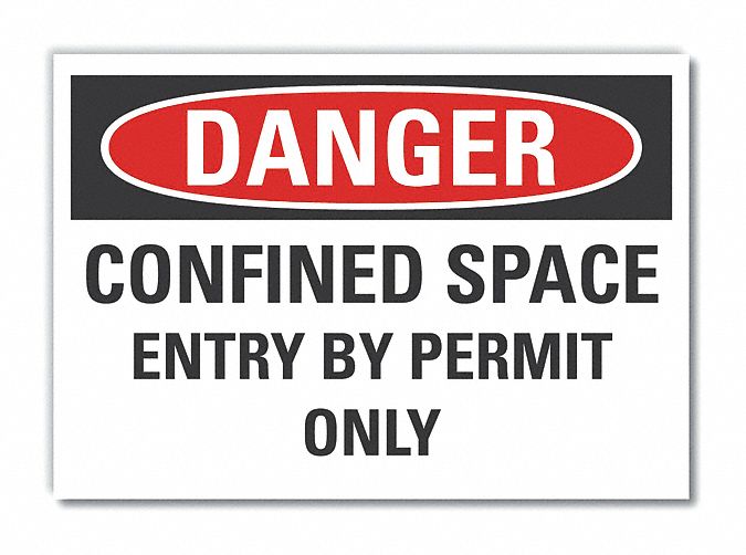 Confined Space DangerLbl 10x14in Polyest