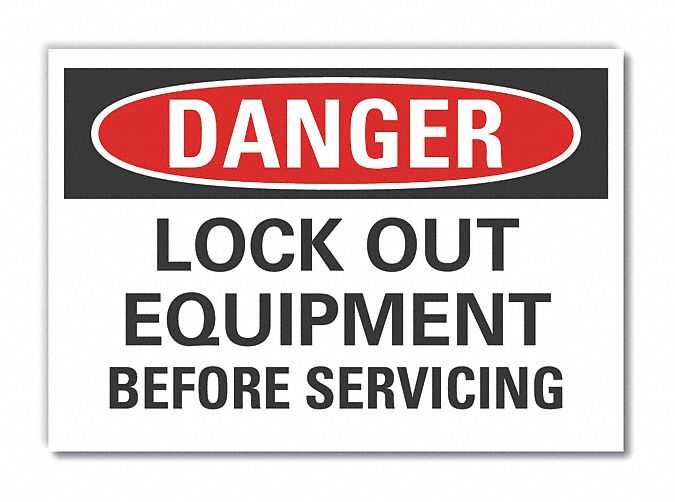 Lockout Tagout Danger Rflctv Lbl 3.5x5in