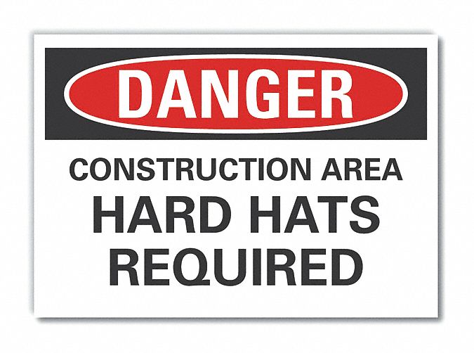 Construct Area Danger Rflct Lbl 5x7in