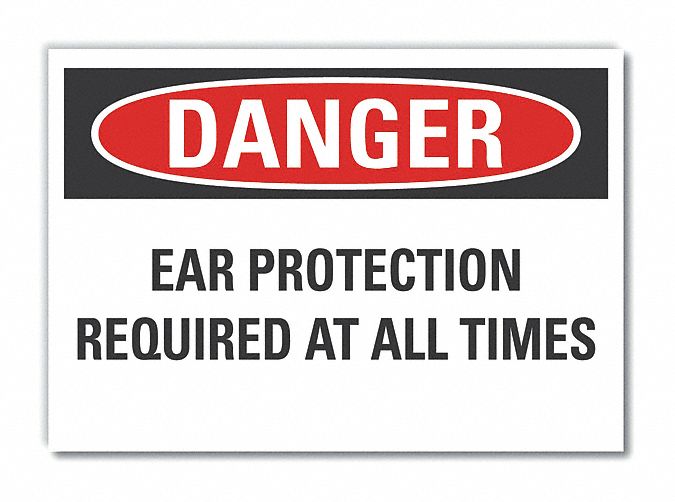 Hearing Danger Rflct Label 5inx7in