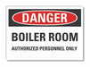Auth Personnel Danger Lbl 5x7in Polyest
