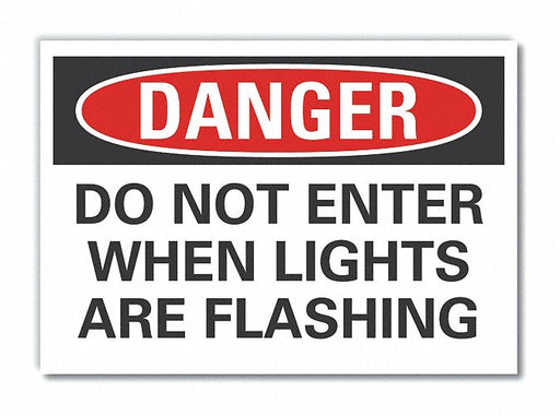 Danger Sign 10in x 14in Non-PVC Polymer