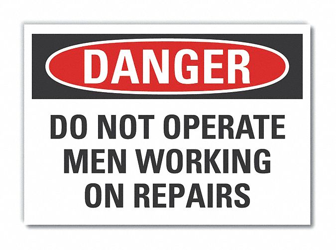 Machine Operation Danger Lbl 10x14in