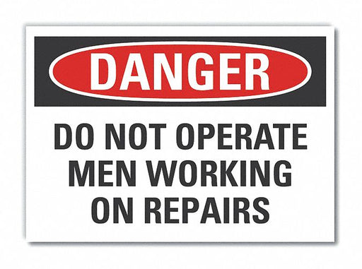 Danger Sign 7 in x 10 in Non-PVC Polymer