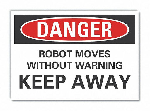 Danger Sign 10in x 14in Non-PVC Polymer