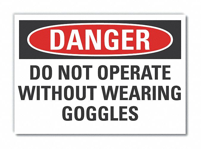 Danger Sign 10in x 14in Non-PVC Polymer