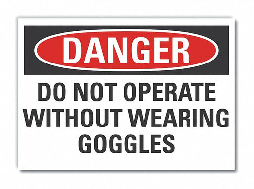 Danger Sign 7 inx10 in Non-PVC Polymer