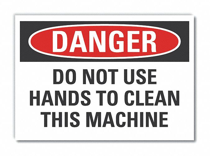 Danger Sign 7 in x 10 in Non-PVC Polymer