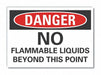 Flammable Mtrl Danger Lbl 7x10in