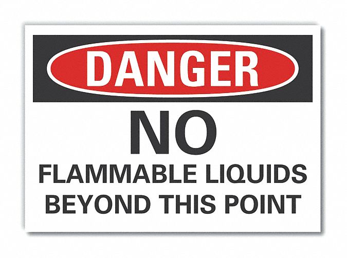 Flammable Mtrl Danger Lbl 10x14in