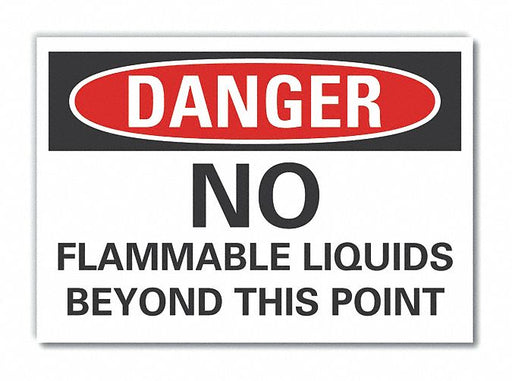 Danger Sign 7 in x 10 in Non-PVC Polymer