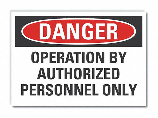 Danger Sign 10in x 14in Non-PVC Polymer