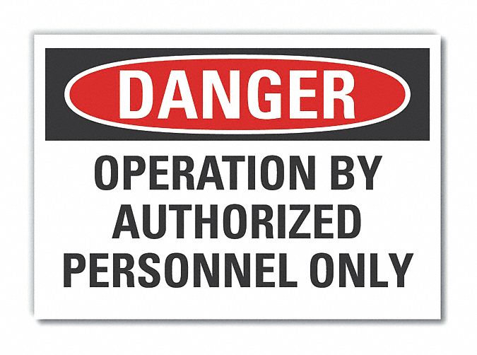 Danger Sign 7 inx10 in Non-PVC Polymer