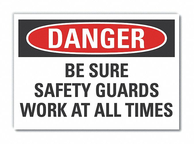 Danger Sign 10in x 14in Non-PVC Polymer