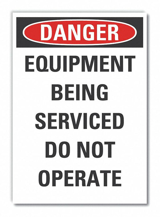 Danger Sign 10 in x 7 in Non-PVC Polymer