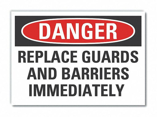 Danger Sign 7 in x 10 in Non-PVC Polymer