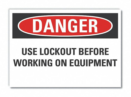 Danger Sign 7 in x 10 in Non-PVC Polymer