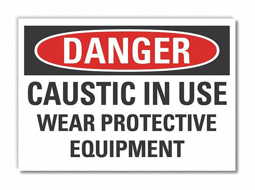 Danger Sign 7 in x 10 in Non-PVC Polymer