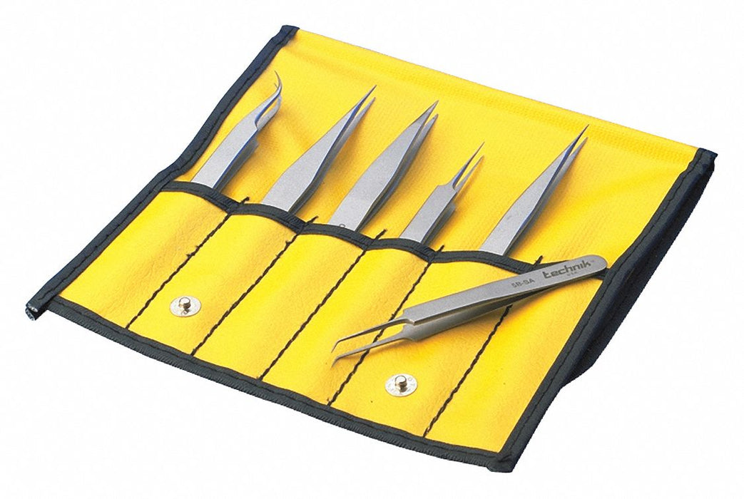 Tweezers Set 6pcs. Technik In Soft Case