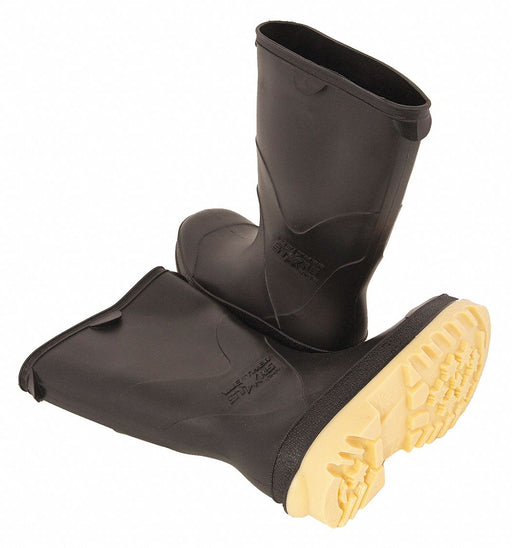 Rain Boot PVC Child Black/Tan Size10 PR