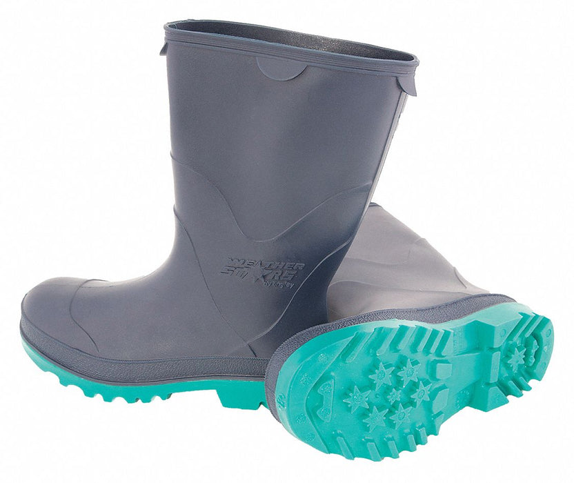 Rain Boot PVC Youth Blue/Grn Size06 PR