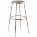 Round Stool Adjustable Legs Gray 25 H