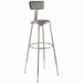 Round Stool Adjustable Legs Gray 44 H