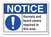 Hair Coverage Notice Rflctiv Label 5x7in