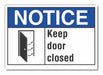 Door Instrction Notice Rflct Label 5x7in