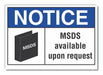 Msds Info Notice Lbl 10x14in Polyester