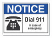 Emergency Notice Rflctv Label 10x14in