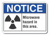 Alum Microwave Notice Sign 7x10in Alum